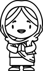 happy indian woman with hands together