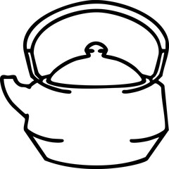 a  teapot of japanese tea