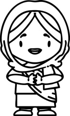 indian woman in with headscarf