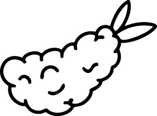 japanese tempura fried shimp snack