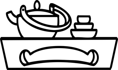 a traditional japanese tea set