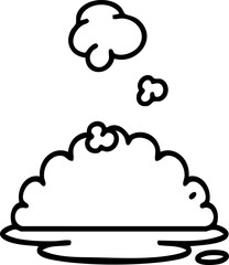 steaming hot  japanese pastry food snack