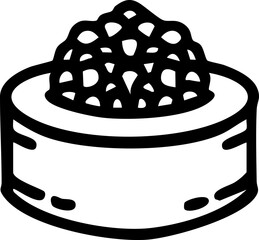 traditional japanese sushi rolled with rice