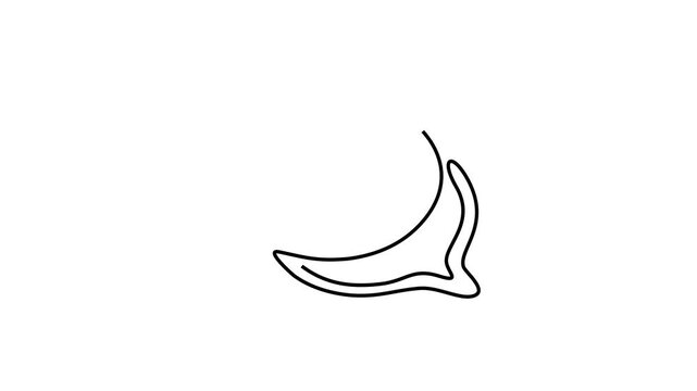 Animated self drawing of continuous line draw. Communication Bubbles. Full length one line animation. 4K