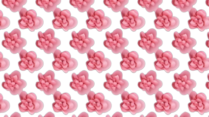 Pink rose and tulip flower seamless vector pattern design