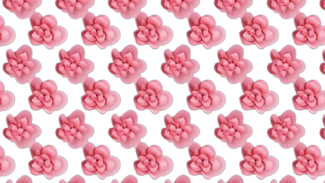Pink rose and tulip flower seamless vector pattern design