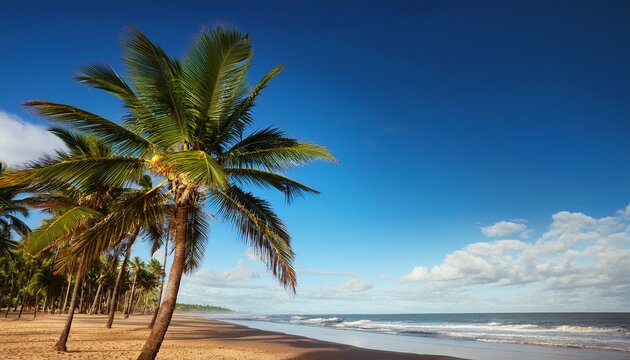 Coqueiros Na Praia De Itacare Na Bahia