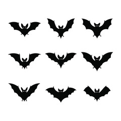 Shadow of the Night: a collection of silhouetted bats soaring through the twilight sky, their forms echoing the mysterious, the eerie and anticipation.
