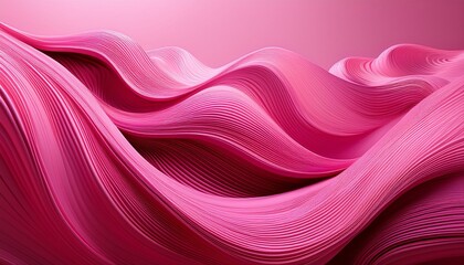 Obraz premium Abstract Waves Graphic Digital Artwork Pink Colors