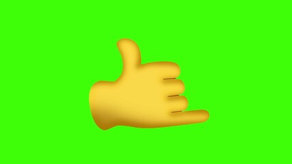 Shaka hand emoji animated. Shaka hand emoji animated 4k on green screen. - Powered by Adobe