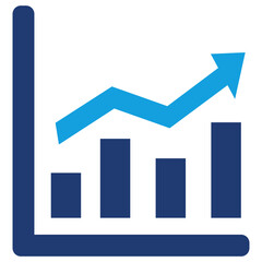 Increase Flat Blue Icon