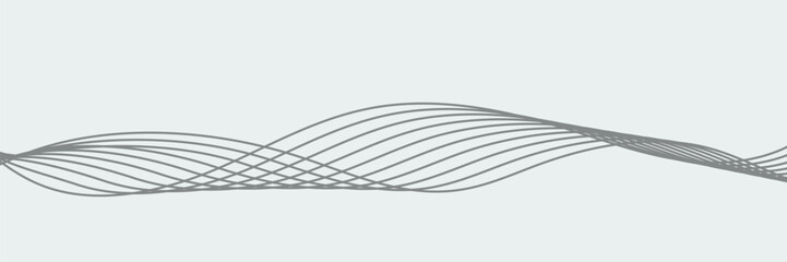 Abstract wave element for design. Digital frequency track equalizer. Stylized line art background. Vector illustration. Wave with lines created using blend tool. Curved wavy line, smooth stripe.