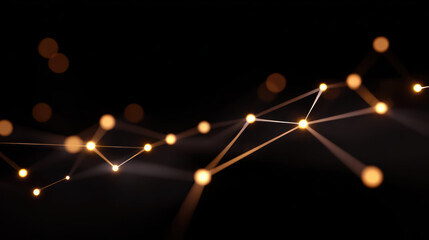 Futuristic abstract background shows glowing light network. concept of business network with data and connection vital part of communication and technology