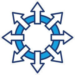 Expansion Blue Icon