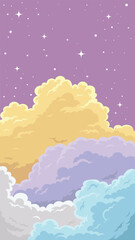 Cloud colorful sky background fantasy