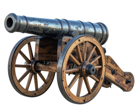 Antique Military Cannon Angled Perspective