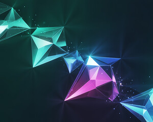 diamond on blue background