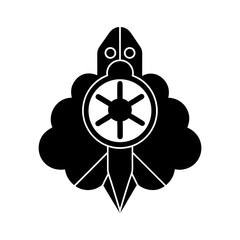 airborne contaminants icon vector art illustration.