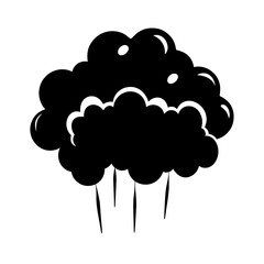 blows steam cloud comic smoke line style vector 