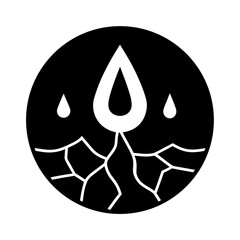 drought icon vector art illustration