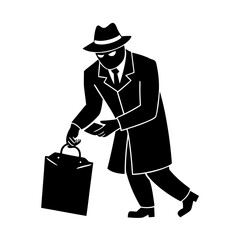 forensic police officer collecting evidence vector.