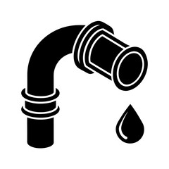 fuel pipe leak icon vector art illustration.