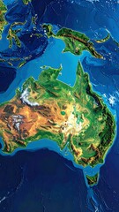 Detailed map of Australia's geography