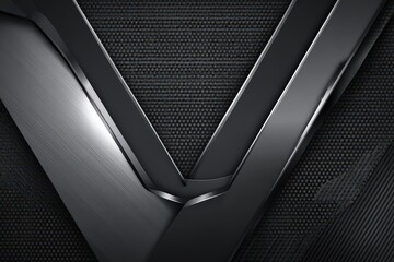 Abstract Metallic V-Shaped Design