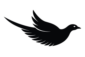 hunting bird vector icon silhouette
