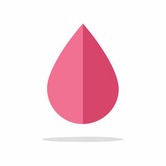 Fototapeta premium Pink makeup sponge drop shape with shadow abstract art