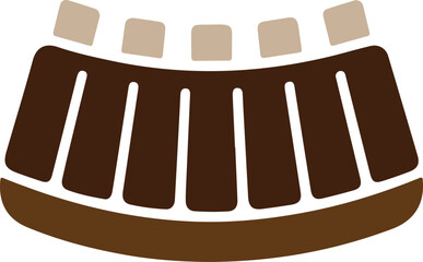 bbq rib rack silhouette vector, grilled rib bones food icon, smoked barbecue ribs illustration design