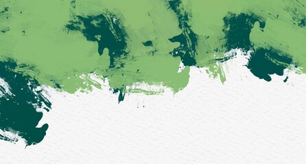 Green watercolor ink paint splash white background abstract texture artistic brush grunge colorful for business flyer template