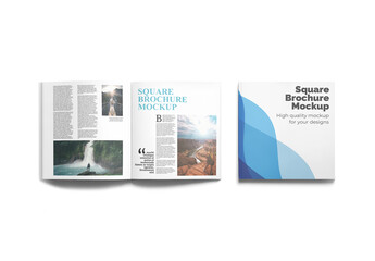 Square Brochure Mockup