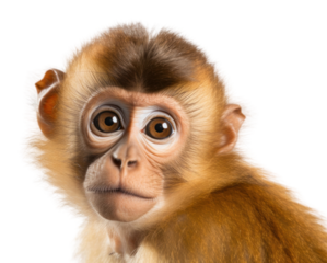 PNG Monkey looking confused wildlife animal mammal.