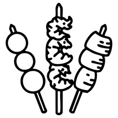 mixed brazilian churrasco on skewers