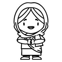 indian woman in with headscarf