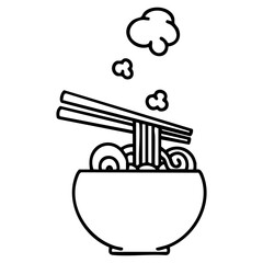 large steaming hot bowl of noodles