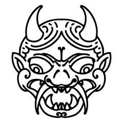 japanese kabuki theatre oni mask