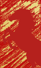 Red cover background for 2026 Chinese Year of the Horse	