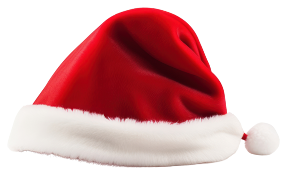 PNG Red santa claus hat white celebration decoration.