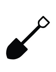 shovel on white back ground