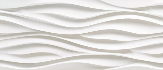 Fototapeta premium Seamless white waves texture overlay, great for elegant and commercial use.