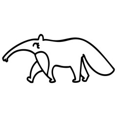 a brazilian giant anteater walking