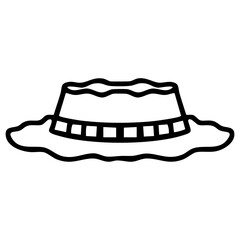 traditional brazilian tarp hat with brim