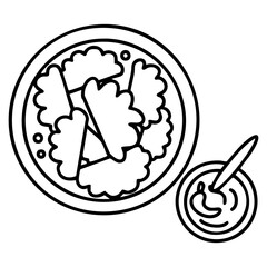 brazil fogazza pastry with chili dip