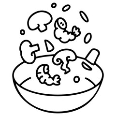 fried shrimp and mushroom brazilian food