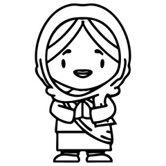 happy indian woman with hands together