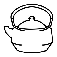 a  teapot of japanese tea