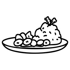 japanese rice and beans meal