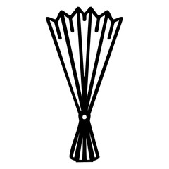 closed traditional folding japanese fan